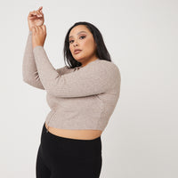 Curve Zip Up Crop Top Plus Size Tops -2020AVE