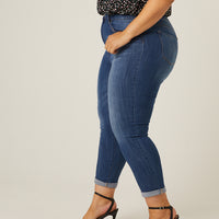 Curve Mid Rise Slim Boyfriend Jeans Plus Size Bottoms -2020AVE