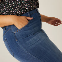 Curve Mid Rise Slim Boyfriend Jeans Plus Size Bottoms -2020AVE
