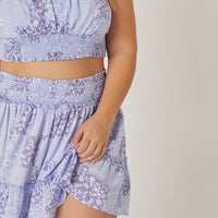 Curve Mixed Floral Matching Set Plus Size Matching Sets -2020AVE