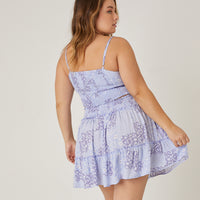 Curve Mixed Floral Matching Set Plus Size Matching Sets -2020AVE