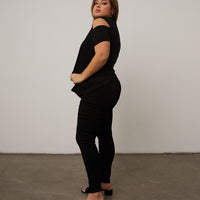 Curve Mock Neck Top With Necklace Plus Size Tops -2020AVE