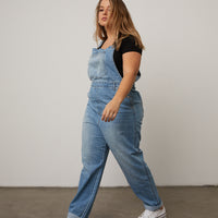 Curve Mom Jean Overalls Plus Size Rompers + Jumpsuits -2020AVE