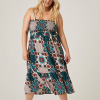 Curve Multi Pattern Sundress Dresses -2020AVE