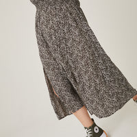 Curve Off Shoulder Ditsy Midi Dress Plus Size Dresses -2020AVE