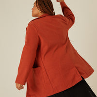 Curve Open Front Coat Plus Size Outerwear -2020AVE