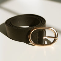 Curve Oval Buckle Belt Plus Size Accessories Black Plus Size One Size -2020AVE