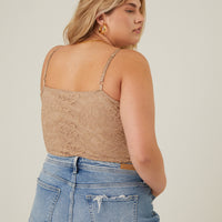 Curve Padded Lace Tank Plus Size Tops -2020AVE
