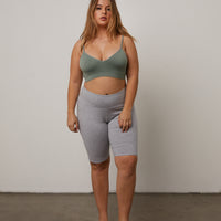 Curve Padded V-Neck Bra Plus Size Intimates Teal Plus Size One Size -2020AVE