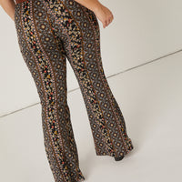 Curve Paisley Patterned Pants Plus Size Bottoms -2020AVE