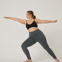 Curve Pocket Leggings Plus Size Bottoms Green XL -2020AVE