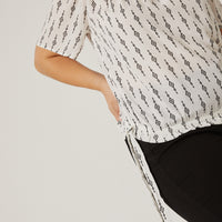 Curve Printed Pattern Off Shoulder Top Plus Size Tops -2020AVE
