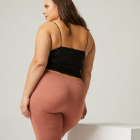 Curve Ribbed Bike Shorts Plus Size Bottoms -2020AVE