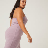 Curve Ribbed Mini Dress Plus Size Dresses -2020AVE