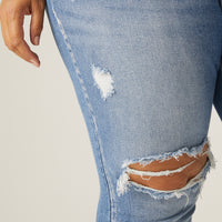 Curve Ripped Skinny Mom Jeans Plus Size Bottoms -2020AVE