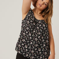 Curve Roses Floral Tank Plus Size Tops -2020AVE