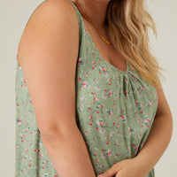 Curve Roses Floral Tank Plus Size Tops -2020AVE