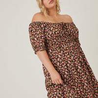 Curve Rosey Floral Sundress Plus Size Dresses Pink 1XL -2020AVE