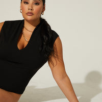 Curve Ruby Sleeveless Bodysuit Plus Size Tops -2020AVE