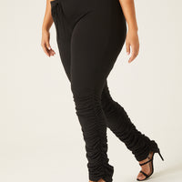 Curve Ruched Joggers Plus Size Bottoms -2020AVE