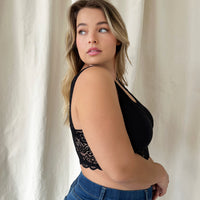 Curve Seamless Lace Padded Bralette Plus Size Intimates -2020AVE