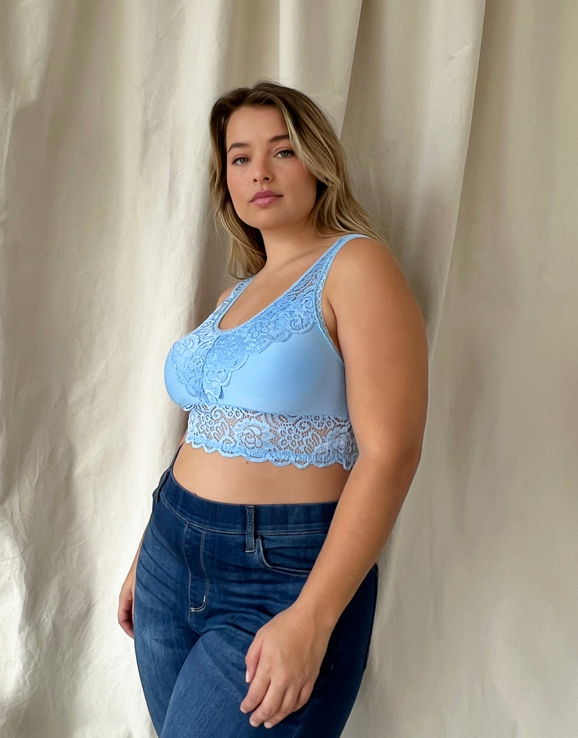 Plus Size Seamless Lace Padded Bralette – 2020AVE