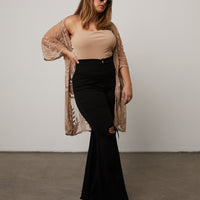 Curve Sheer Lace Cardigan Plus Size Tops -2020AVE