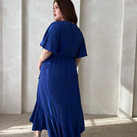 Curve Short Sleeve High Low Dress Plus Size Dresses -2020AVE