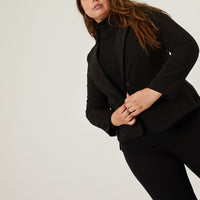 Curve Sleek Blazer Plus Size Outerwear -2020AVE