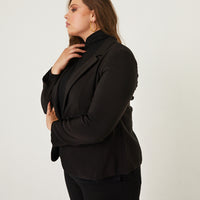 Curve Sleek Blazer Plus Size Outerwear -2020AVE