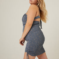 Curve Smocked Back Summer Dress Plus Size Dresses -2020AVE