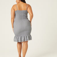 Curve Smocked Spaghetti Strap Dress Plus Size Dresses -2020AVE