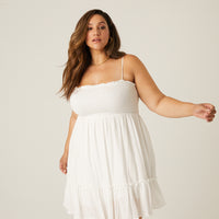 Curve Smocked Sundress Plus Size Dresses -2020AVE