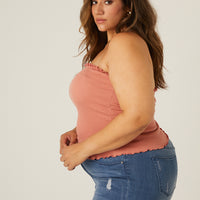Curve Smocked Tube Top Plus Size Tops -2020AVE