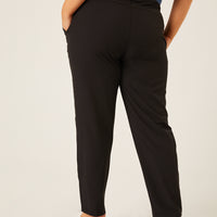 Curve Smooth Woven Joggers Plus Size Bottoms -2020AVE
