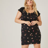 Curve Soft Floral Sundress Plus Size Dresses -2020AVE