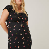 Curve Soft Floral Sundress Plus Size Dresses -2020AVE