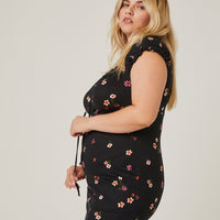 Curve Soft Floral Sundress Plus Size Dresses -2020AVE