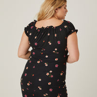 Curve Soft Floral Sundress Plus Size Dresses -2020AVE