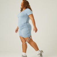 Curve Soft Side Ruched Dress Plus Size Dresses -2020AVE