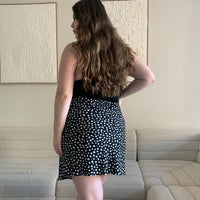 Curve Spotted Woven Skirt Plus Size Bottoms -2020AVE