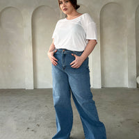 Curve Straight Leg Jeans Plus Size Bottoms -2020AVE