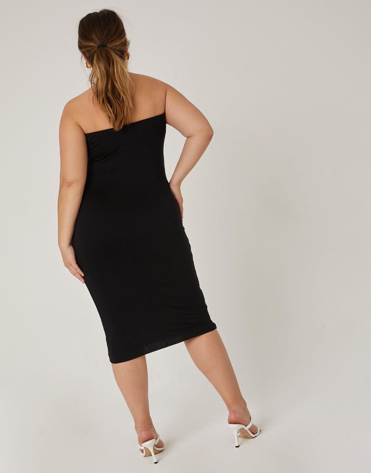 Plus Size Strapless Bodycon Dress - Plus Size Club Dresses – 2020AVE