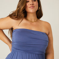 Curve Strapless Maxi Dress Plus Size Dresses -2020AVE