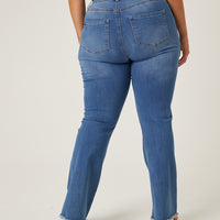Curve Stretch Denim Flare Jeans Plus Size Bottoms -2020AVE