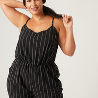 Curve Striped Tank Jumpsuit Plus Size Rompers + Jumpsuits -2020AVE