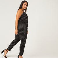 Curve Striped Tank Jumpsuit Plus Size Rompers + Jumpsuits -2020AVE