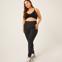 Curve Subtle Star Leggings Plus Size Bottoms -2020AVE