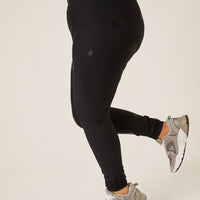 Curve Subtle Star Leggings Plus Size Bottoms -2020AVE
