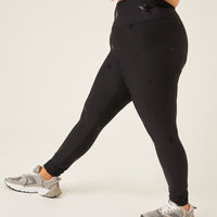 Curve Subtle Star Leggings Plus Size Bottoms -2020AVE